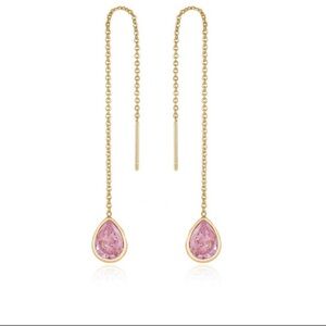 NWT Ettika Gold and Pink Drop Earrings